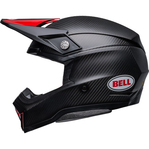 Bell® Moto-10 Spherical Helmet - Satin Gloss Black/Red