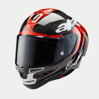 Alpinestars Supertech R10 Element Helmet - Black/Carbon Bright Red/White Glossy