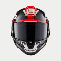 Alpinestars Supertech R10 Element Helmet - Black/Carbon Bright Red/White Glossy
