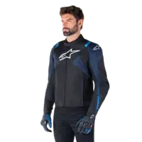 Alpinestars T-Jaws V4 Wp Jacket - Black/Dark Blue/Blithe Blue