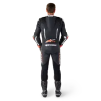 Alpinestars GP-R7 1pc Leather Suit - Black/White/Red Fluo