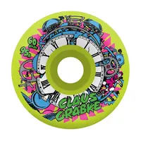 Santa Cruz Claus Grabke Exploding Clock Neon Green 95a Slime Balls Wheels