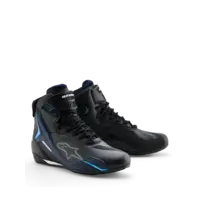 Alpinestars Faster-4 Drystar® Shoes - Black Night/Navy/Cyan