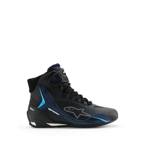 Alpinestars Faster-4 Drystar® Shoes - Black Night/Navy/Cyan