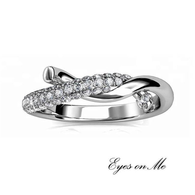 witgoud vergulde ring met SWAROVSKI elements  (model R0017WG)