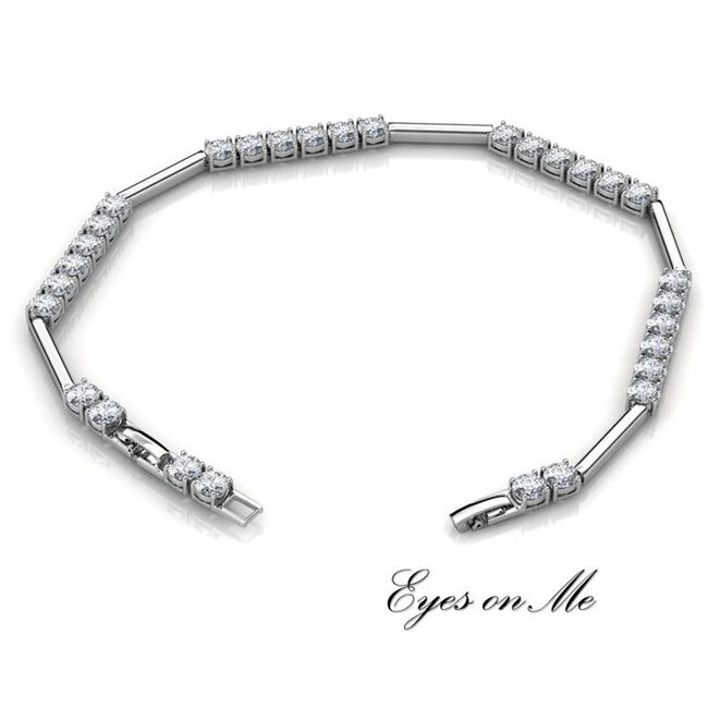 witgoud vergulde armband en SWAROVSKI elements  (B0049WG)