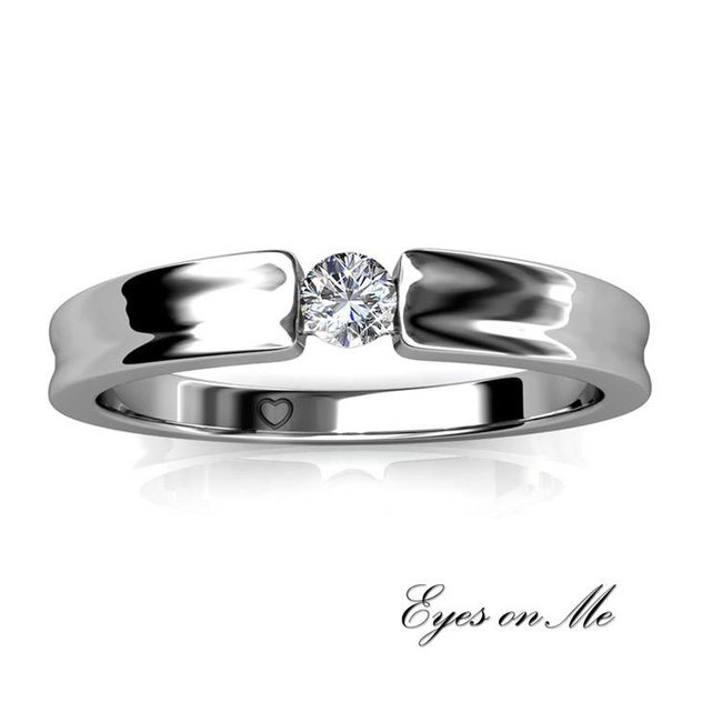 met witgoud vergulde ring met SWAROVSKI elements  (model R0021-WG)