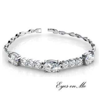 met witgoud vergulde armband en SWAROVSKI elements