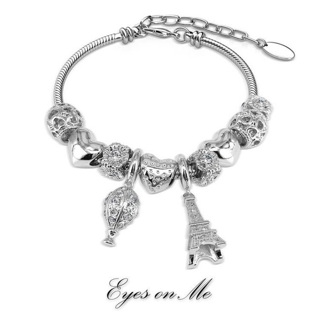 met witgoud vergulde armband en SWAROVSKI elements