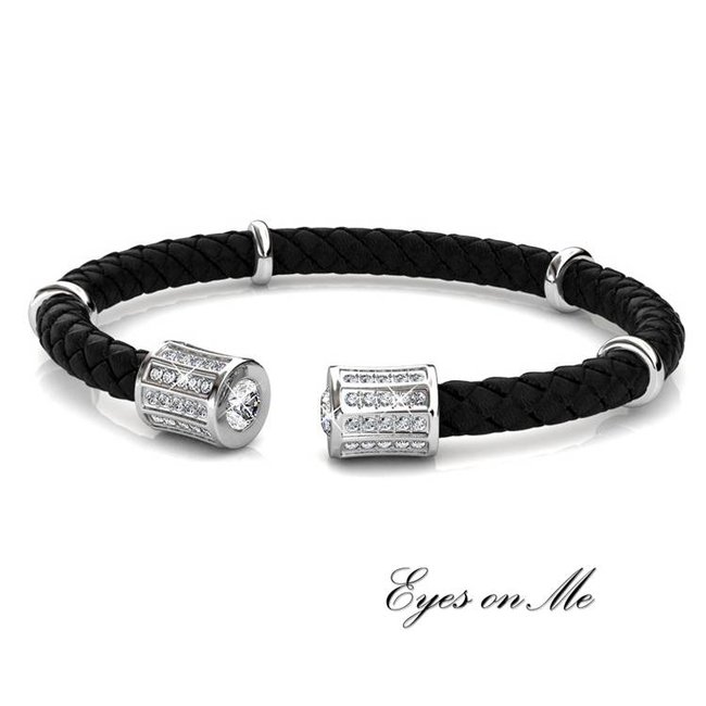 witgoud vergulde armband met SWAROVSKI elements  (model B0032-WG)
