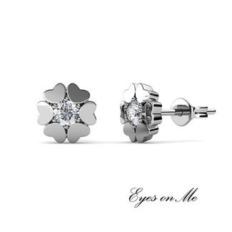 met witgoud vergulde oorring met SWAROVSKI elements