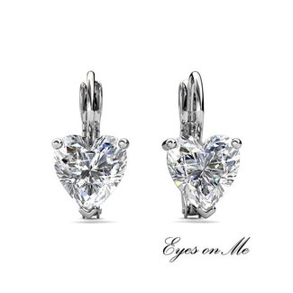 met witgoud vergulde oorring met SWAROVSKI elements