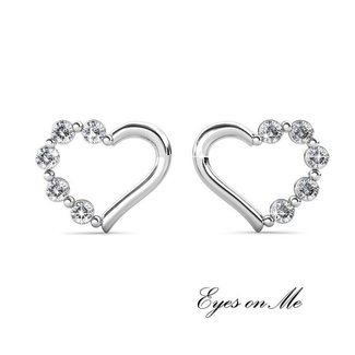 met witgoud vergulde oorring met SWAROVSKI elements
