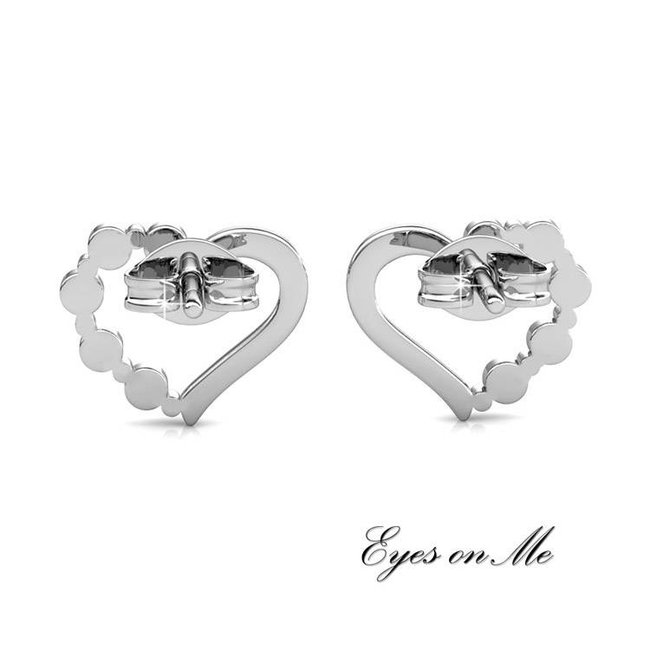 witgoud vergulde oorringen met SWAROVSKI elements  (model E0029-WG)