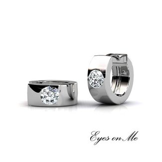 met witgoud vergulde set oorringen met SWAROVSKI elements