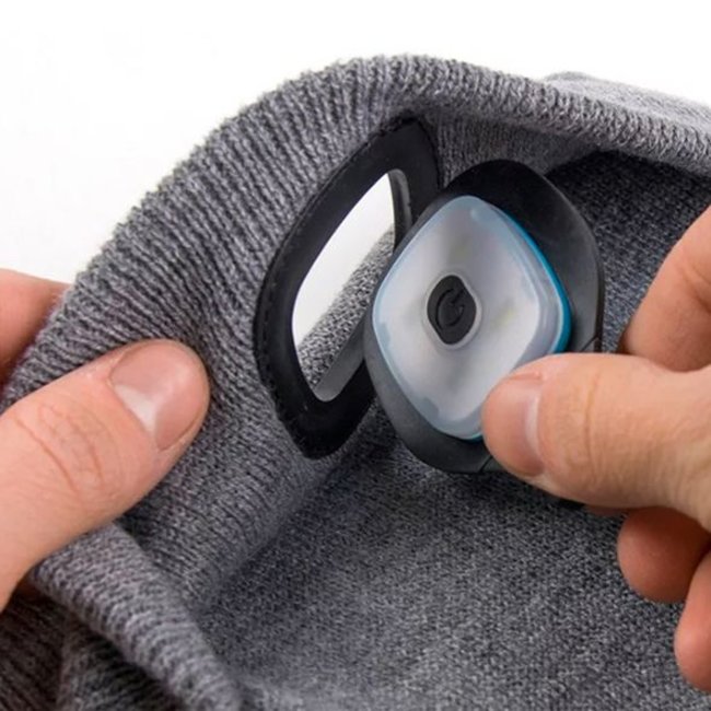 BEANIE MUTS met herlaadbare LED's voor- en achteraan