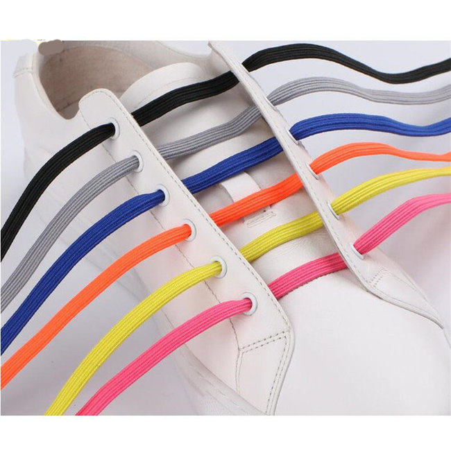 Elastische platte veters, u hoeft ze nooit meer te strikken.  1 + 1 GRATIS -