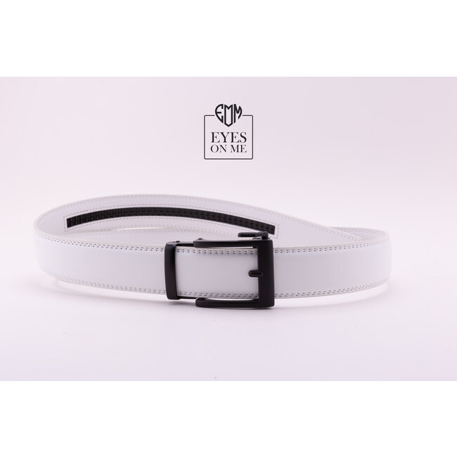 "EYES ON ME" LEDEREN RIEM zonder gaatjes, met automatische gesp (model L062)