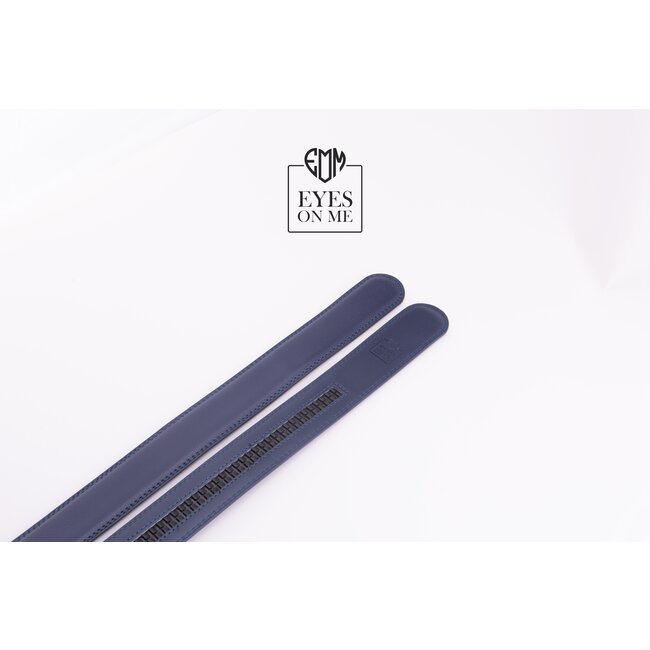 "EYES ON ME" LEDEREN RIEM zonder gaatjes, past bij elke automatische gesp