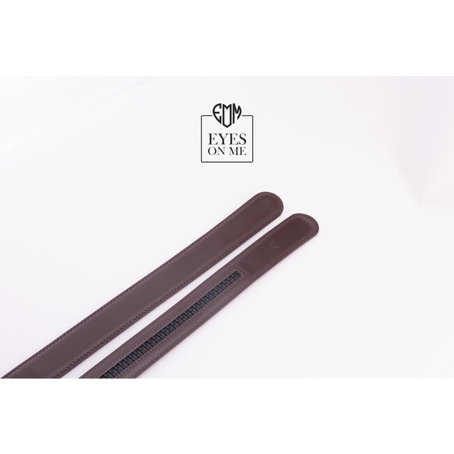 "EYES ON ME" LEDEREN RIEM zonder gaatjes, past bij elke automatische gesp