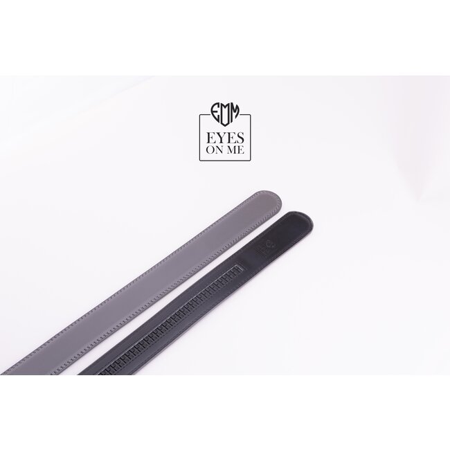 "EYES ON ME" LEDEREN RIEM zonder gaatjes, past bij elke automatische gesp