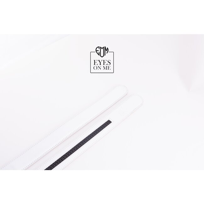 "EYES ON ME" LEDEREN RIEM zonder gaatjes, past bij elke automatische gesp