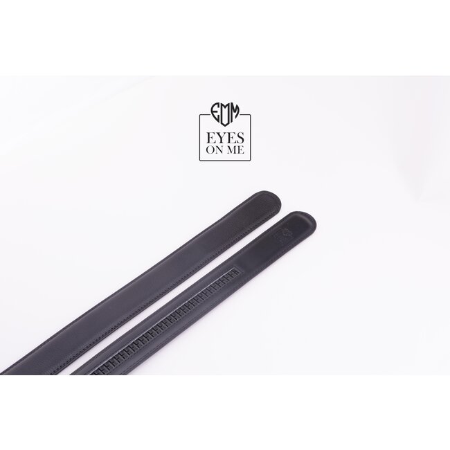 "EYES ON ME" LEDEREN RIEM zonder gaatjes, past bij elke automatische gesp