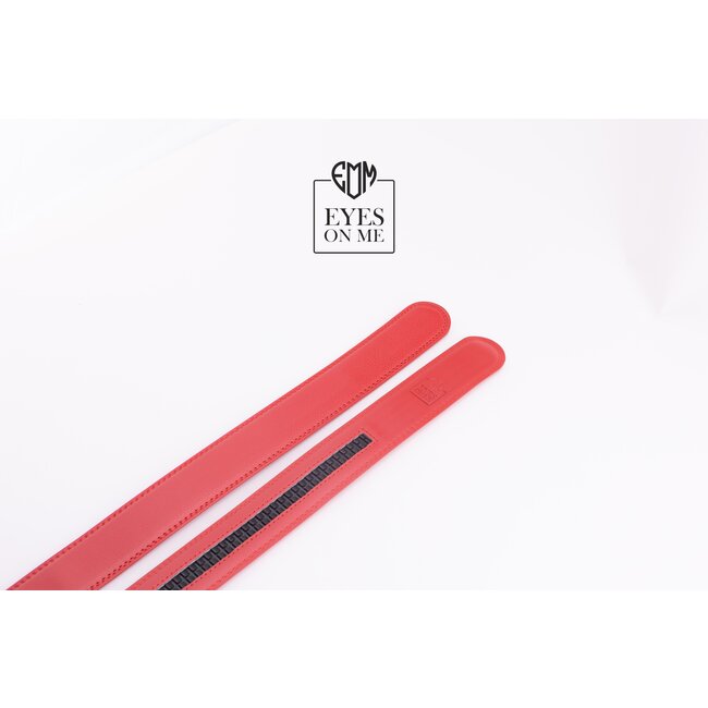 "EYES ON ME" LEDEREN RIEM zonder gaatjes, past bij elke automatische gesp