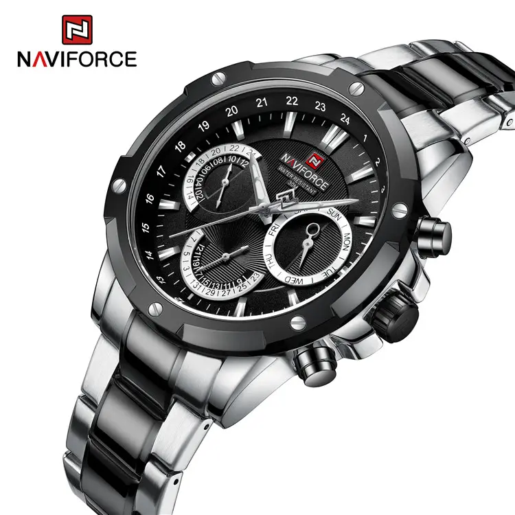 Alienwork IK Montre Automatique Homme Femme Noir Bracelet en Cuir Squelette