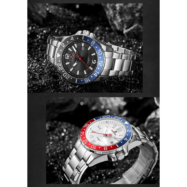 NAVIFORCE horloge met metalen polsband voor heren met stijl (Model 9192)