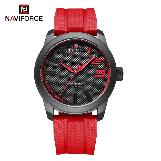 NAVIFORCE horloge met TPU polsband voor heren met stijl (Model 9202T)