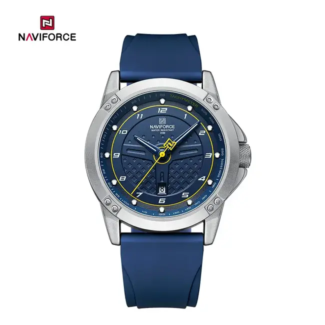 NAVIFORCE horloge met silica polsband voor heren (Model 8031)