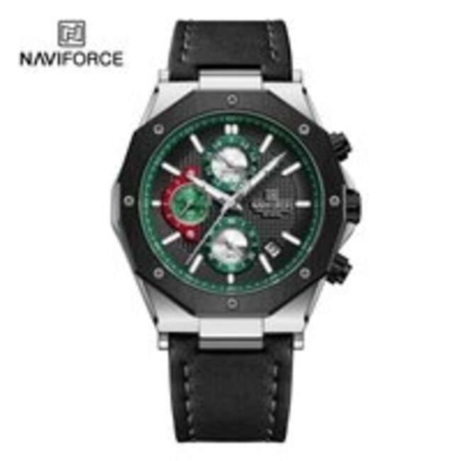 NAVIFORCE horloge met lederen polsband voor heren (Model 8028)