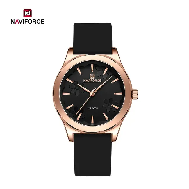 NAVIFORCE horloge met siliconen polsband voor dames (Model 5051)