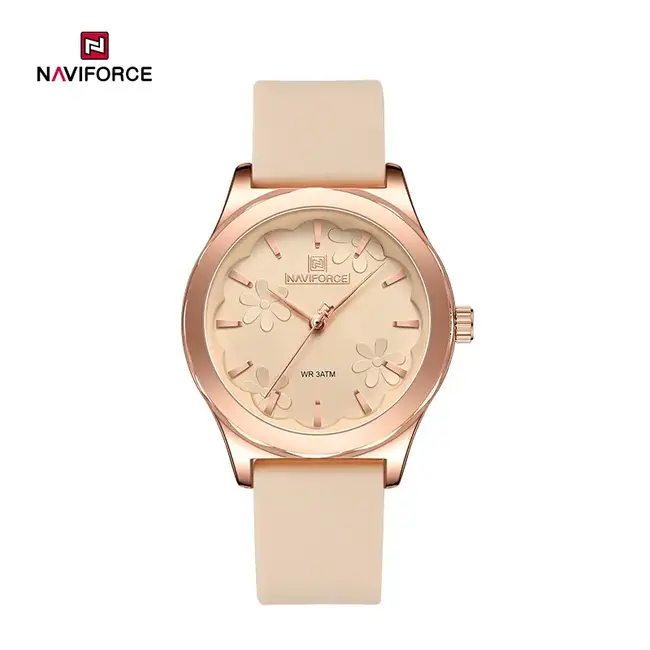 NAVIFORCE horloge met siliconen polsband voor dames (Model 5051)
