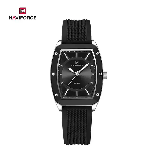 NAVIFORCE horloge met gefumeerde siliconen polsband voor dames (Model 5049)
