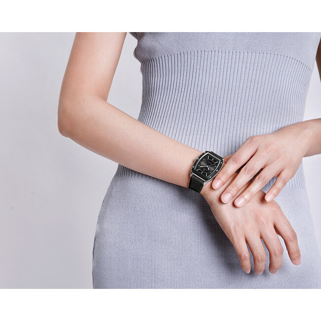 NAVIFORCE horloge met gefumeerde siliconen polsband voor dames (Model 5049)