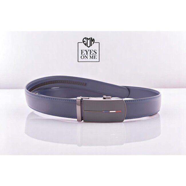 "EYES ON ME" LEDEREN RIEM zonder gaatjes, met automatische gesp ( model N097 )