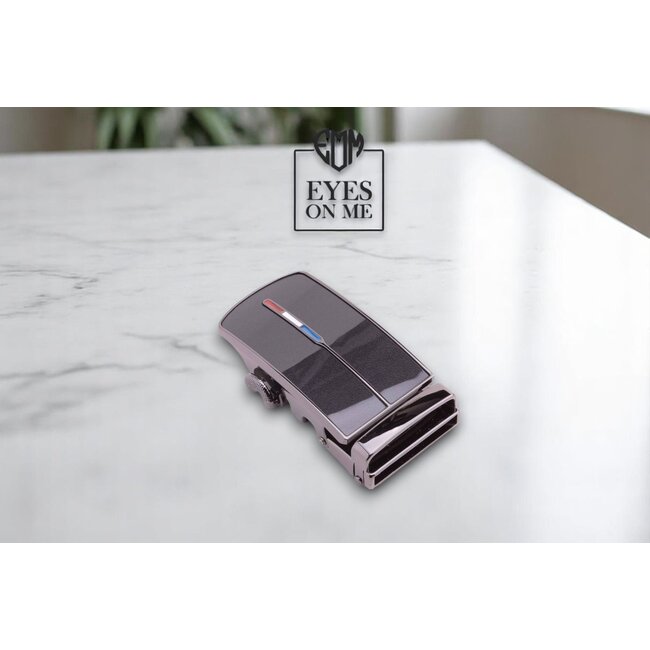 "EYES ON ME" LEDEREN RIEM zonder gaatjes, met automatische gesp ( model N097 )