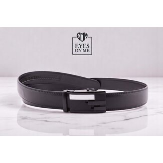 "EYES ON ME" LEDEREN RIEM zonder gaatjes, met automatische gesp ( model N023 )