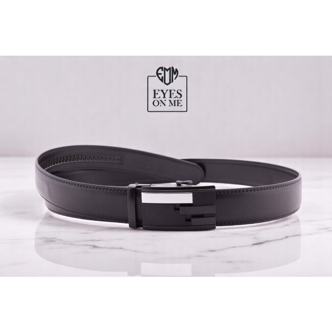 "EYES ON ME" LEDEREN RIEM zonder gaatjes, met automatische gesp (model N023)
