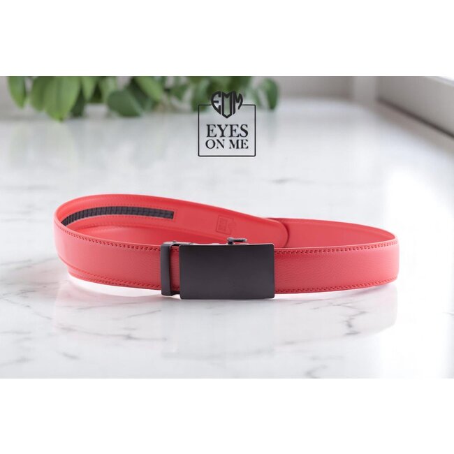 "EYES ON ME" LEDEREN RIEM zonder gaatjes, met automatische gesp (model 17)