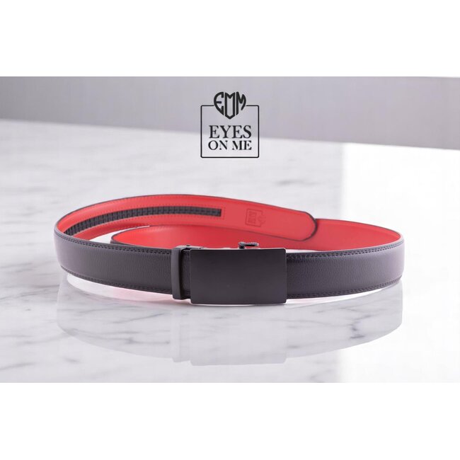 "EYES ON ME" LEDEREN RIEM zonder gaatjes, met automatische gesp (model 17)