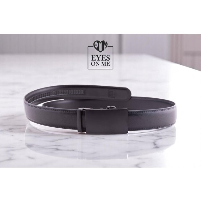 "EYES ON ME" LEDEREN RIEM zonder gaatjes, met automatische gesp (model 17)
