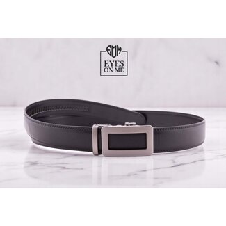 "EYES ON ME" LEDEREN RIEM zonder gaatjes, met automatische gesp ( model N062 )