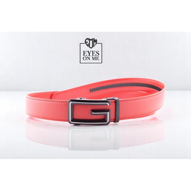 "EYES ON ME" LEDEREN RIEM zonder gaatjes, met automatische gesp (model L185)