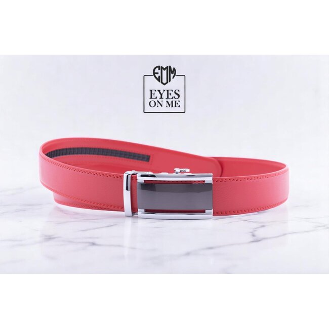 "EYES ON ME" LEDEREN RIEM zonder gaatjes, met automatische gesp (Model N302)