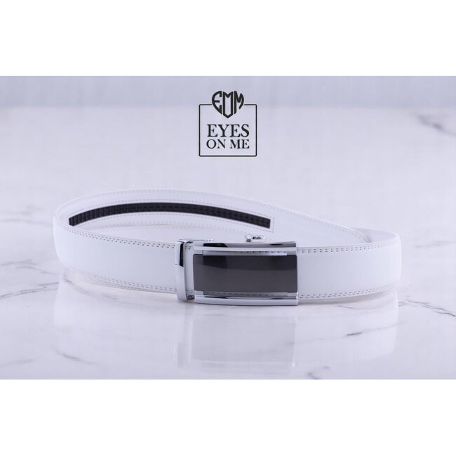 "EYES ON ME" LEDEREN RIEM zonder gaatjes, met automatische gesp (Model N302)