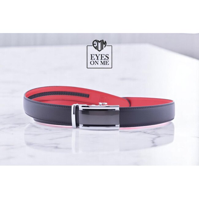 "EYES ON ME" LEDEREN RIEM zonder gaatjes, met automatische gesp (Model N302)
