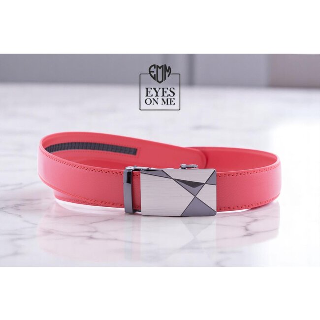 "EYES ON ME" LEDEREN RIEM zonder gaatjes, met automatische gesp (model B002)